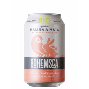 Bohemsca BIO Záhradná limonáda Malina & mäta plech 330 ml